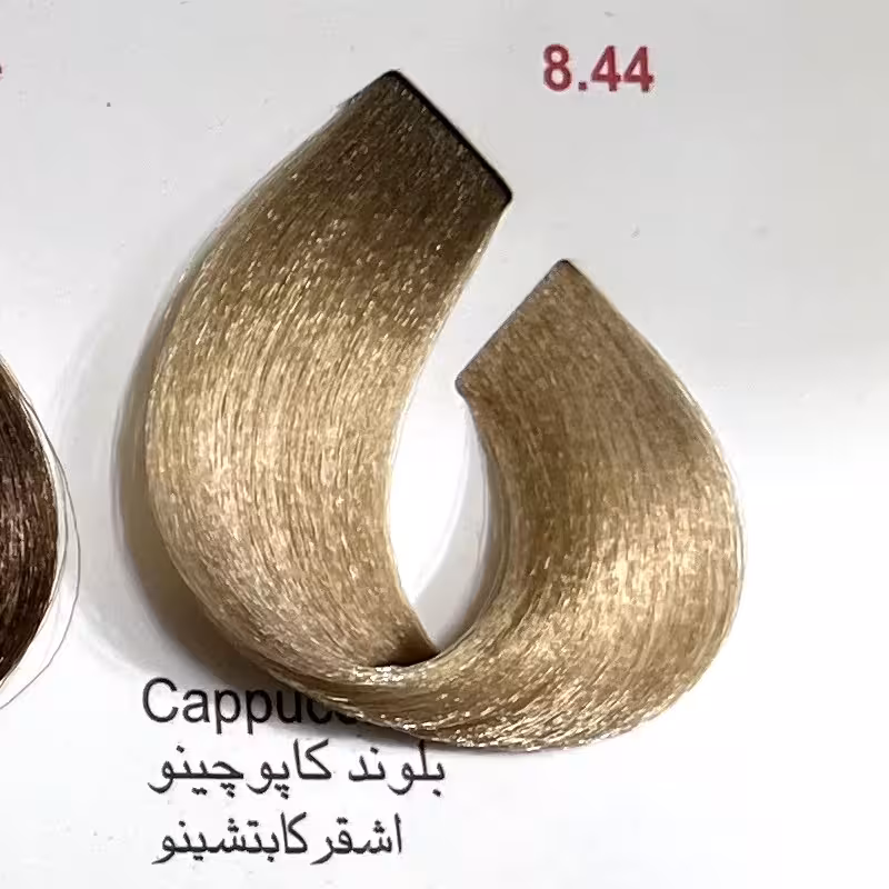 رنگ بلوند کاپوچینو 8.44 ،رنگ مو کم آمونیاک پیلون ویک عدد اکسیدان | amazonchi