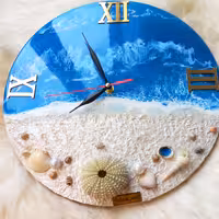 ساعت رزینی طرح دریا
