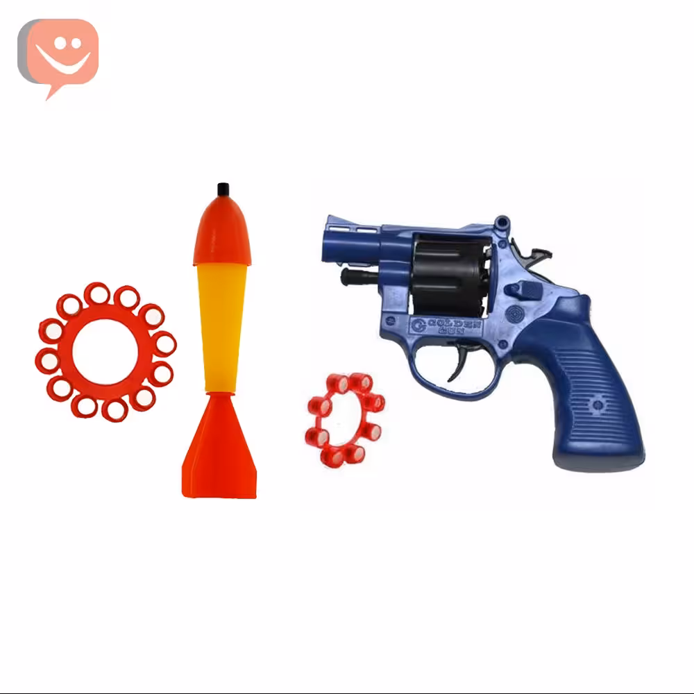  تفنگ ترقه ای به همرا دارت ترقه ای بسته 2 عددی 