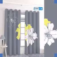 پرده تصویری طرح گل بزرگ برند پرنا