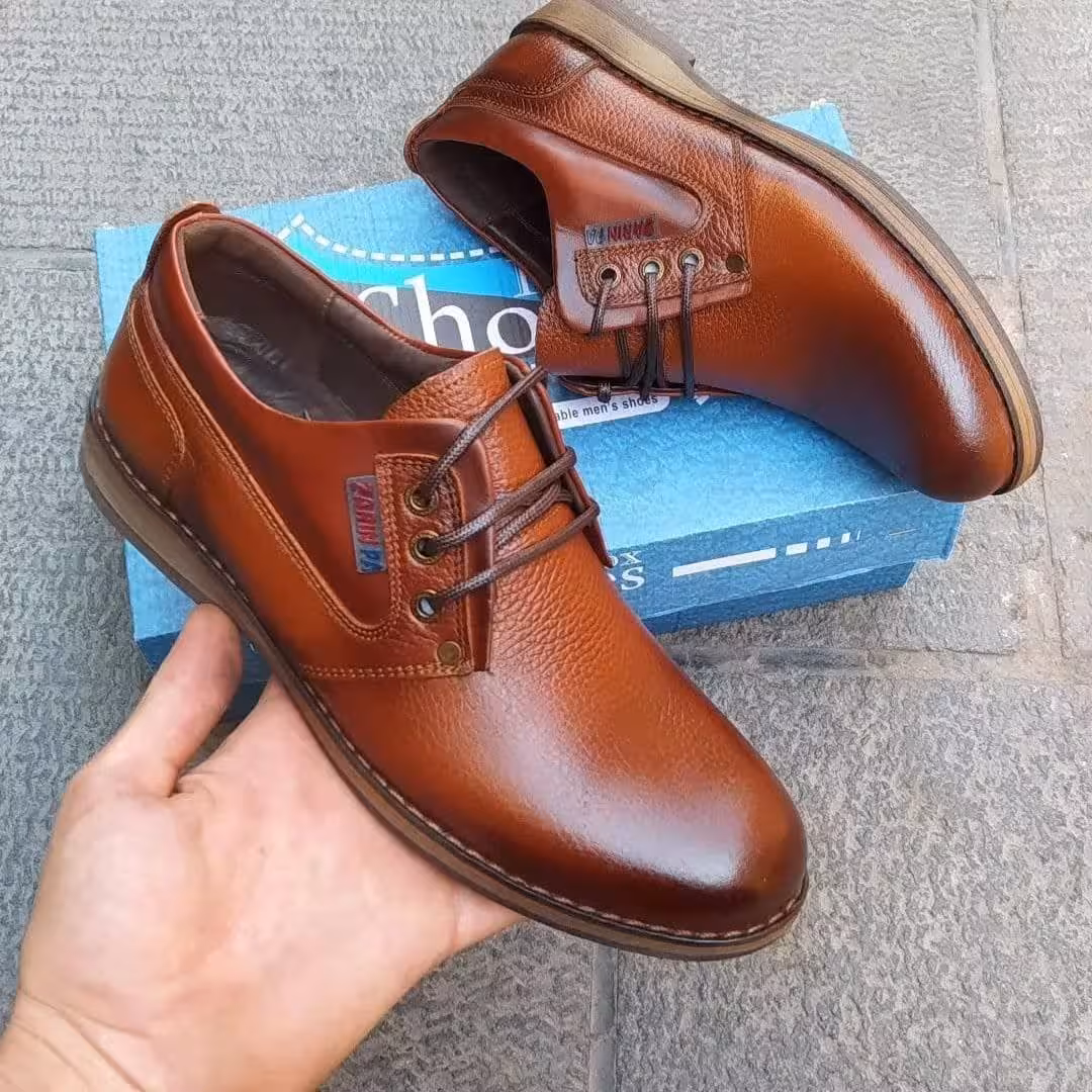 کفش مردانه طبی تمام چرم کد 3116