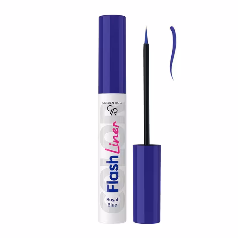 خط چشم رنگی آبی گلدن رز مدل Flash liner رنگ Royal Blue