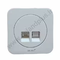 سوکت شبکه Cat6 مدل آدا سفید (مکانیزم قاب)