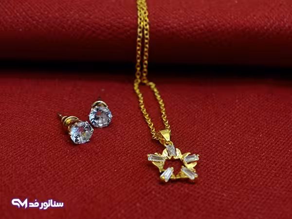 نیم ست استیل نگین دار سناتورمد N8069