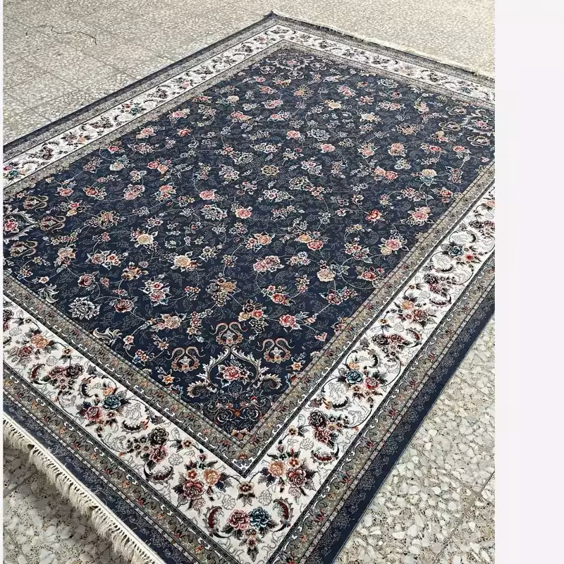 فرش9متری700شانه ورژن ماشینی کاشان طرح گیلدا دلفینی(باارسال رایگان)