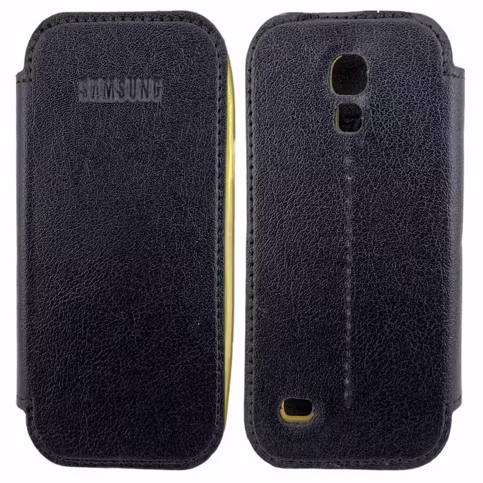 قاب Samsung S4 mini / i9190 مدل کلاسوری طرح چرم / رنگ مشکی – کد 41211