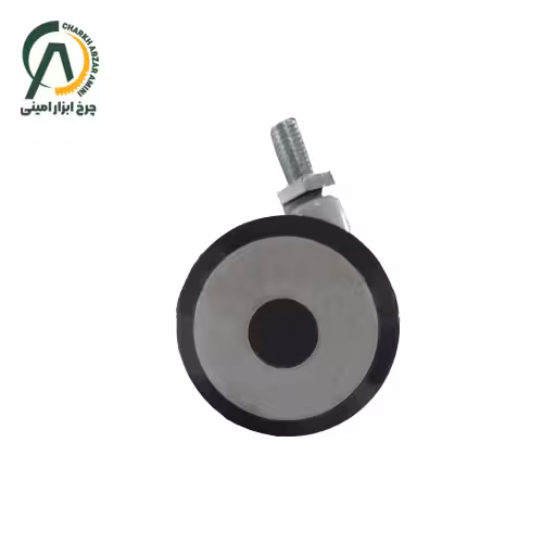 چرخ فروشگاهی دوقلو پلاستیکی H پیچی گردان قطر 75 میلی متر