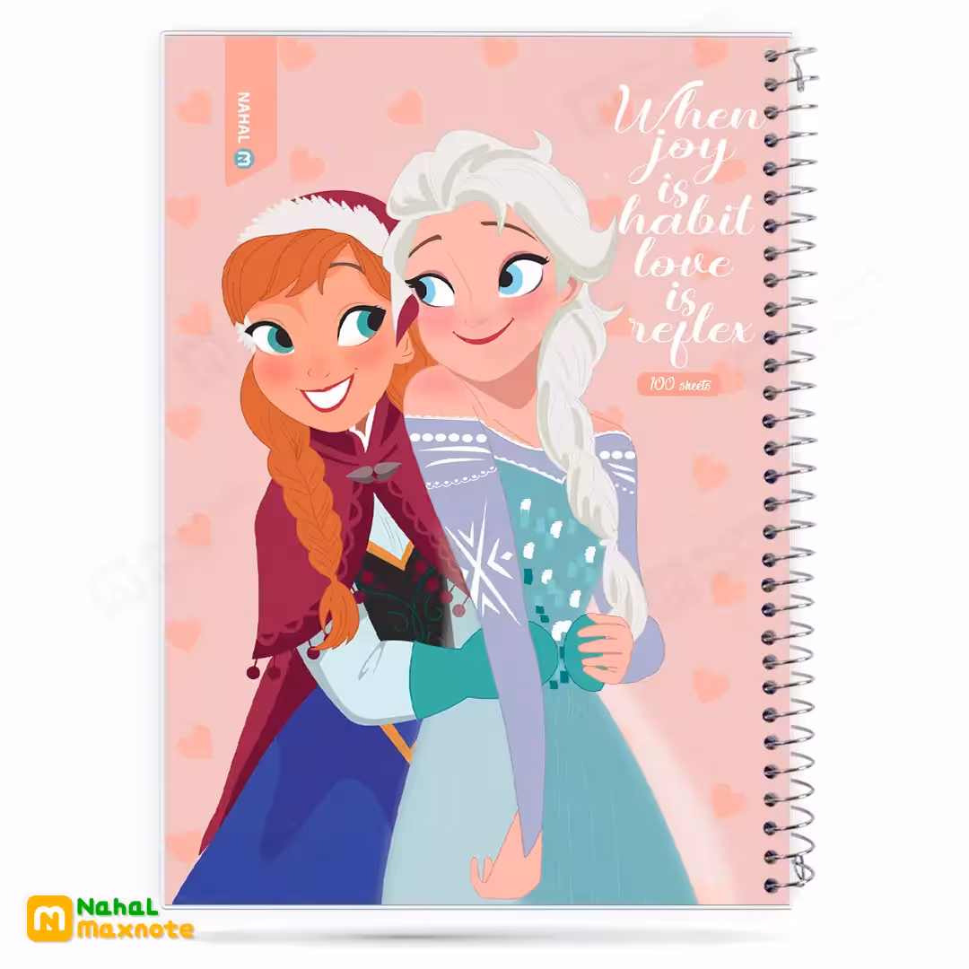 دفتر 100 برگ سیمی طلقی کارتونی کد 3113.طرح 3 دخترانه