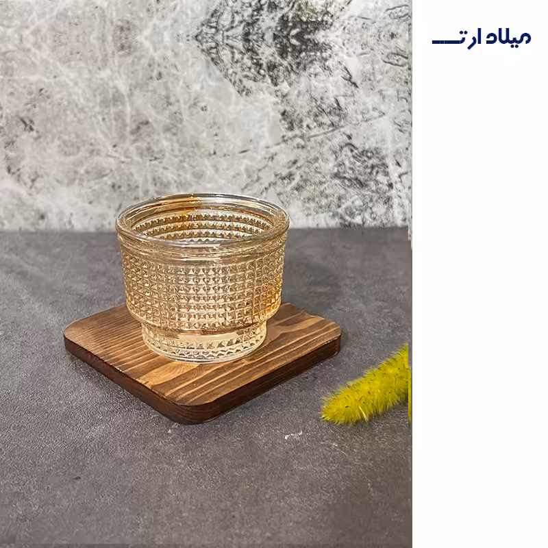 وارمری شطرنجی عسلی ارتفاع 5.5 قطر 7