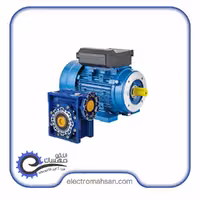 موتور گیربکس چینی0.75 کیلووات (1 اسب) تک فاز 56 دور شفت بغل سایز گیربکس63 شفت خروجی 25 میل پوسته آلومینیوم