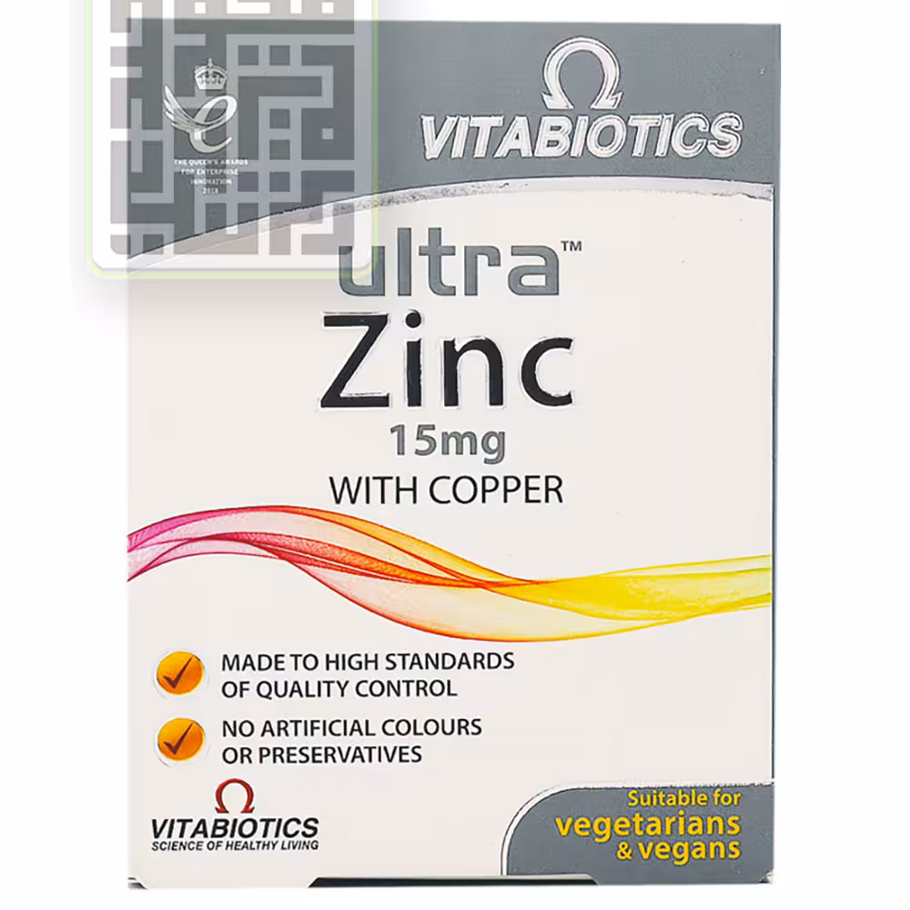 قیمت و خرید قرص اولترا زینک ویتابیوتیکس 15 میلی گرم 60 عددی