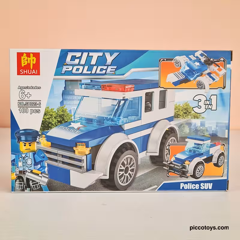 ساختنی لگو 100 تکه مدل CITY POLICE کد SH0236