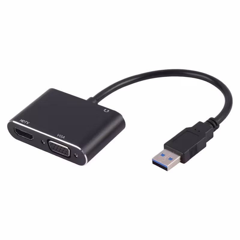 تبدیل USB3.0 به HDMI و VGAUSB3.0 To HDMI/VGA Adapter