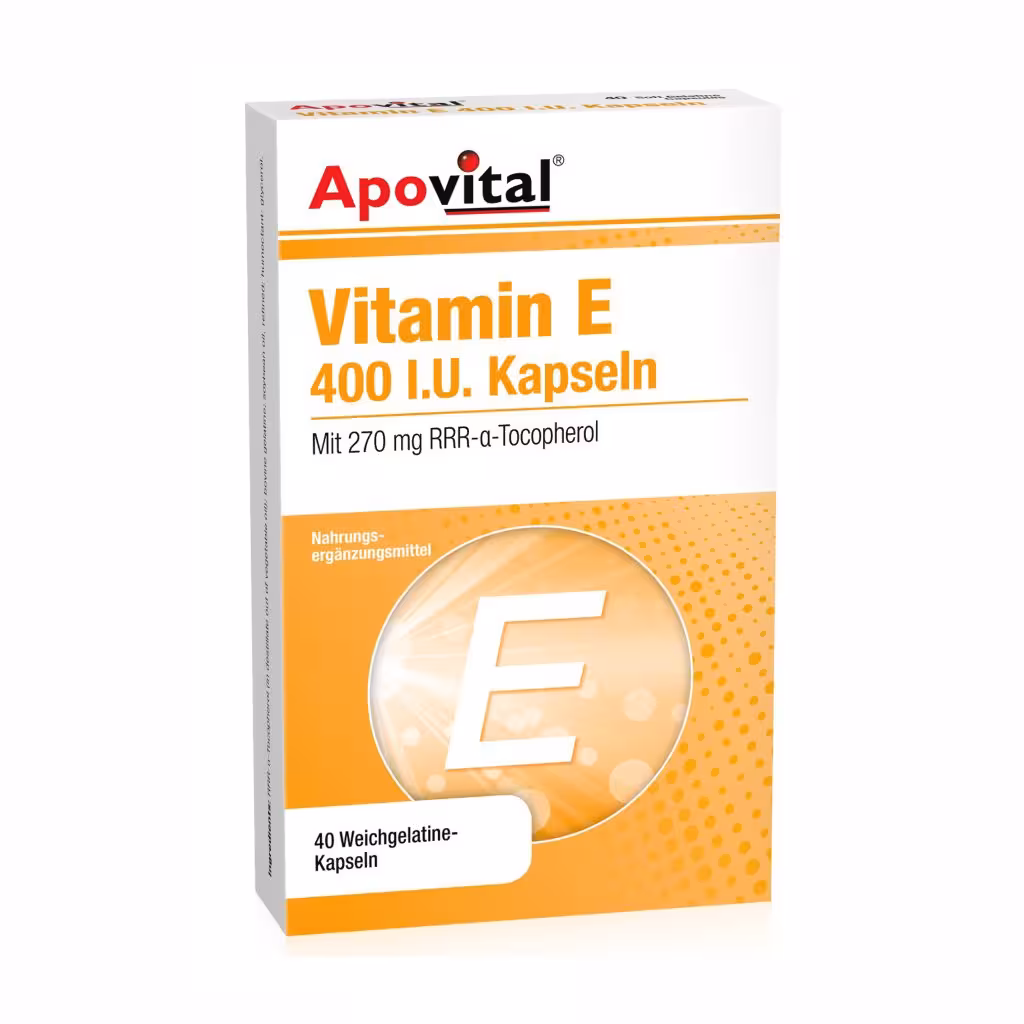 کپسول ژلاتینی نرم ویتامین ای 400 آپوویتال بسته 40 عددی