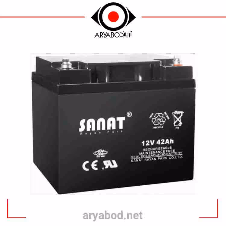 باتری یو پی اس 12ولت 42آمپر صنعت UPS BATTERY SANAT 12V 42AH