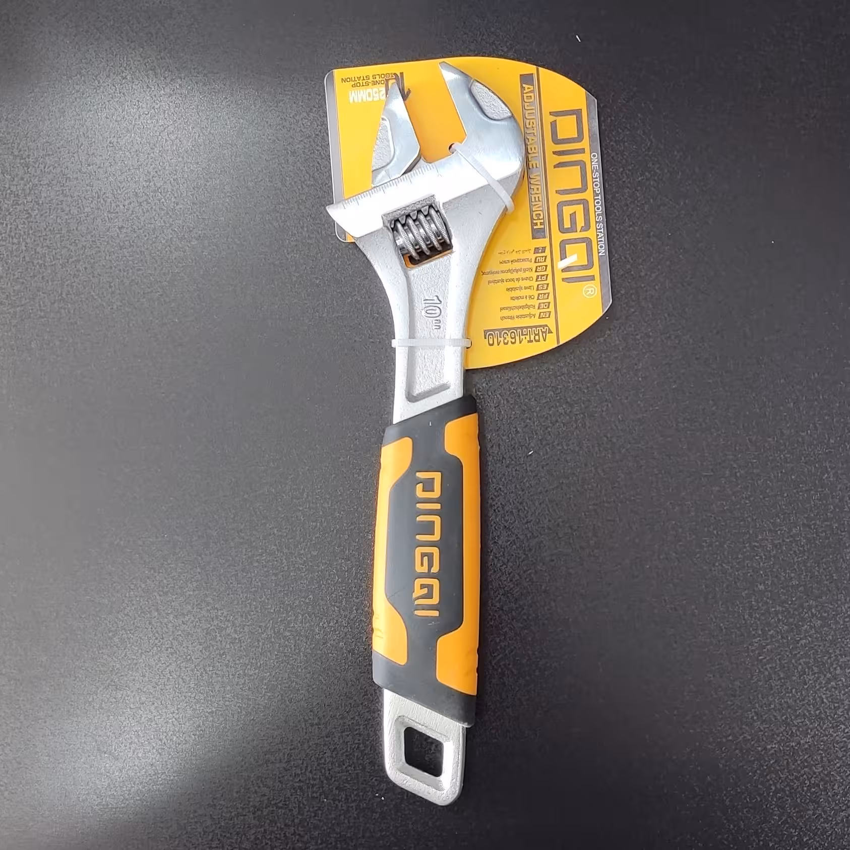 آچار فرانسه 10 اینچ برند دینگی کد 16310 دارای روکش دسته ضدلغزش بسیار با کیفیت