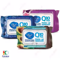 دستمال مرطوب پاک کننده آرایش Q10 دافی 50 عدد