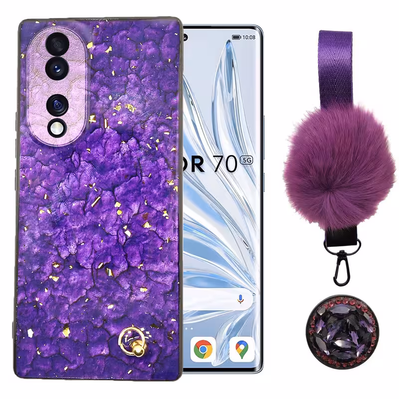 کاور مدل پام پام مناسب برای گوشی موبایل آنر 70 به همراه بند و پایه نگهدارنده | کالا مکس