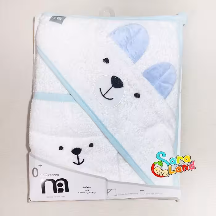 ست حوله و لیف نوزاد مادرکر mothercare طرح خرس آبی