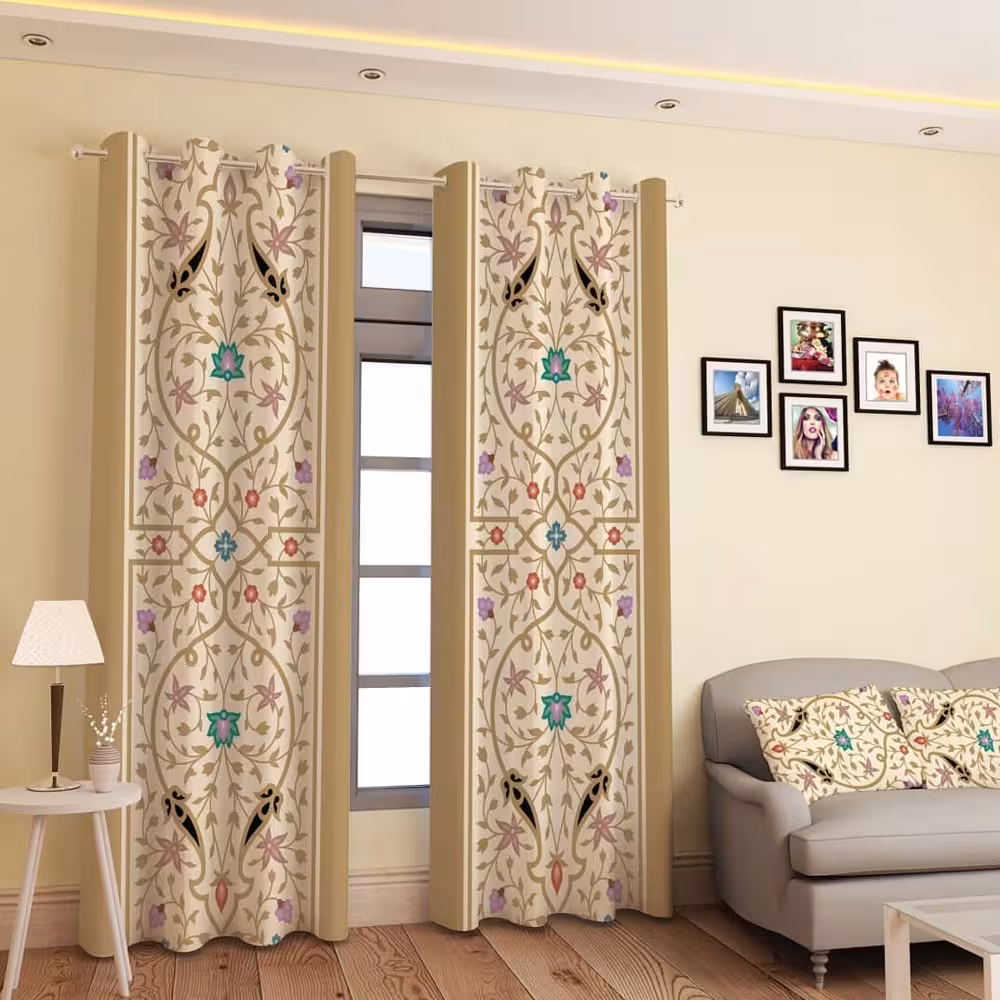 پرده پانچی کد 521 (طرح گل)