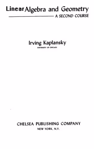 خرید و دانلود نسخه کامل کتاب Linear Algebra and Geometry: Second Course