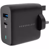 آداپتور شارژ 45 وات با کابل همراه پاورولوژی Powerology Ultra-Quick GaN Charger PWCUQC004