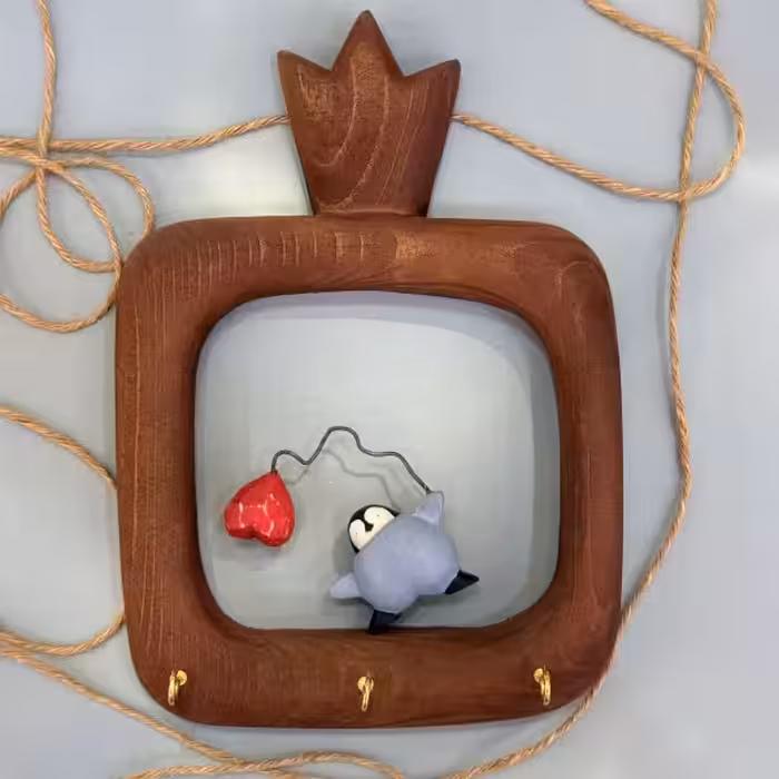 جاکلیدی تک مجسمه پنگوئن طرح دو