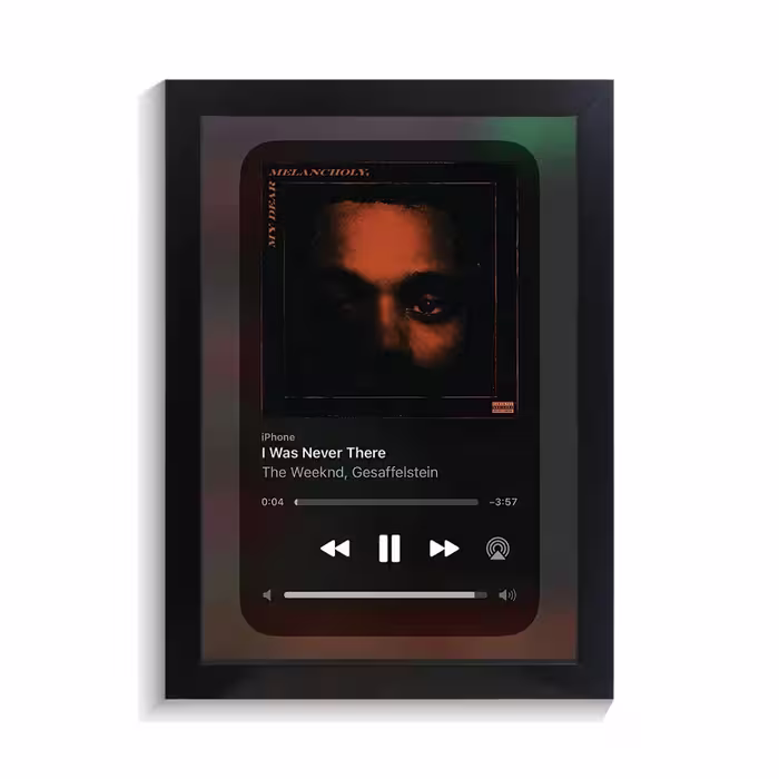تابلو طرح موزیک پلیر i was never there د ویکند کد PF-20573