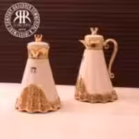 مهرزاد  پیلسیمو فلاکس عربی جفتی  مدل کلوش تاجی سفید  OJC0700-1023