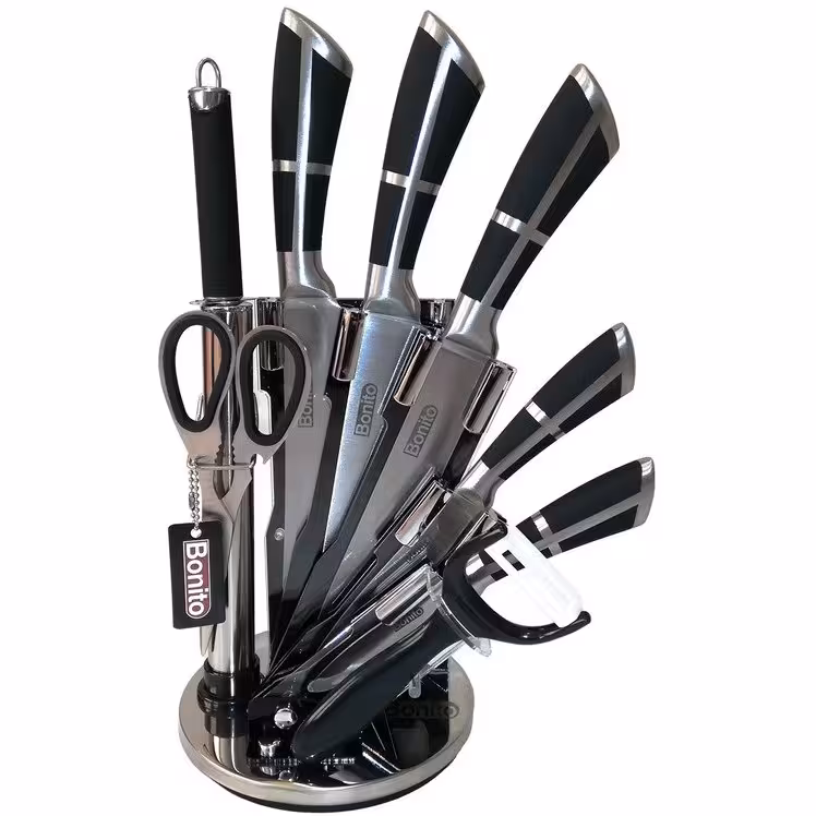 کارد آشپزخانه 9 پارچه بونیتو کد 806 استیل