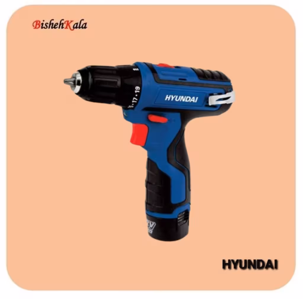 دریل شارژی دو سرعته اتوماتیک HYUNDAI هیوندا مدل HP122-A کد(3)