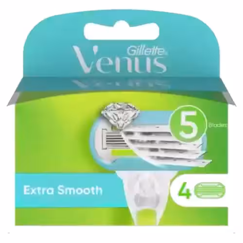 تیغ یدک زنانه کلمبیایی ژیلت ونوس Gillette Venus Extra Smooth بسته 4 عددی