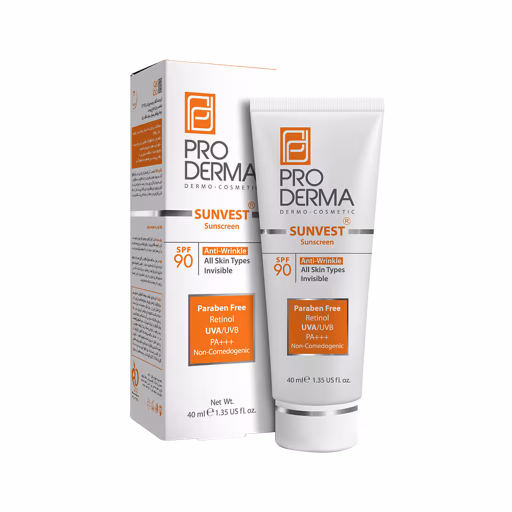 کرم ضد آفتاب و ضد چروک بی رنگ SPF90 پرودرما