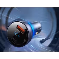 شارژر فندکی 65 وات باسئوس مدل Dual Quick Charger-65W