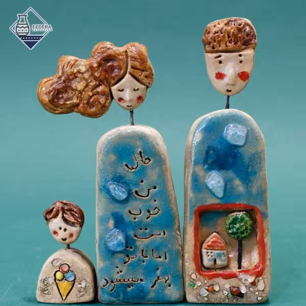 مجسمه خانواده سه نفره طرح دو