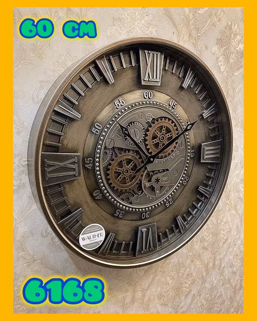 ارسال فوری   امکان خرید حضوری   ساعت چرخ دنده والتر مدل 6168 سایز 60 سانت