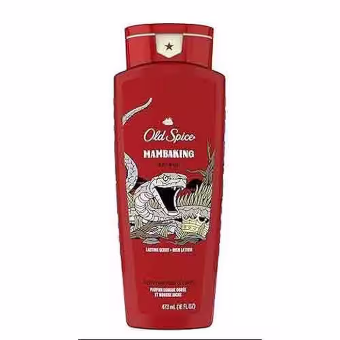 شامپو بدن مردانه کانادایی الد اسپایس Old Spice – Mamba King رایحه‌ای از آلو و نت‌های توت 709 میل