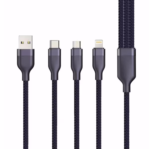 کابل تبدیل USB به لایتنینگ / USB-C / MICRO USB هیسکا مدل LX-32 طول 1.2 متر