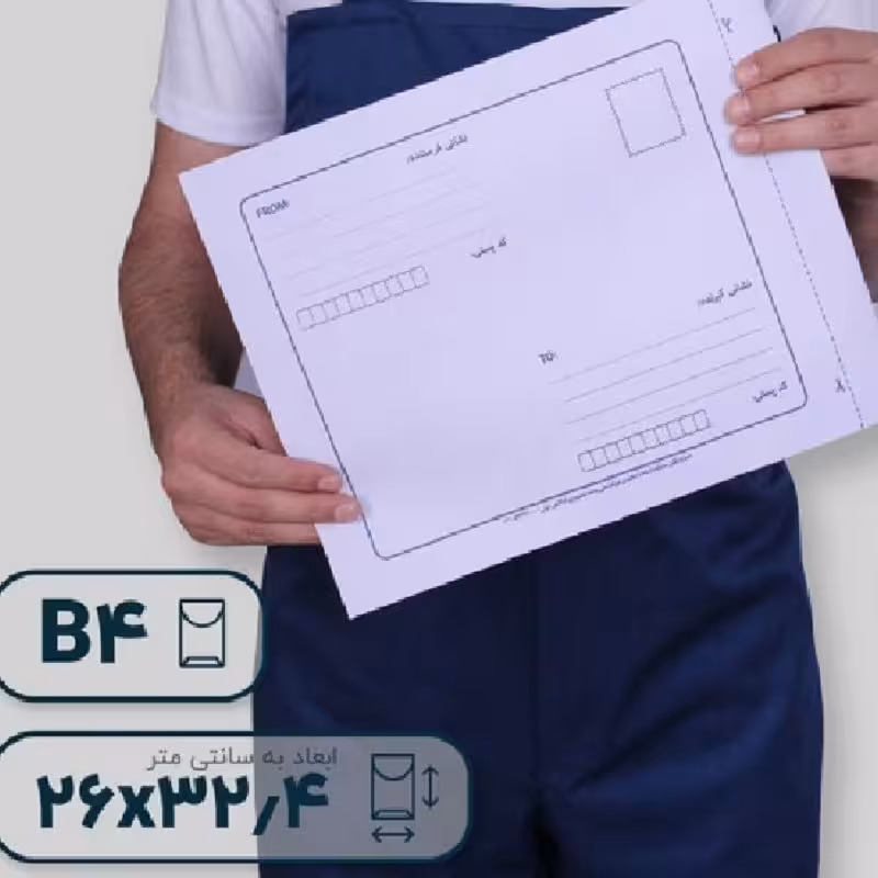 پاکت لمینه مشکی B4 - پک 100 عددی