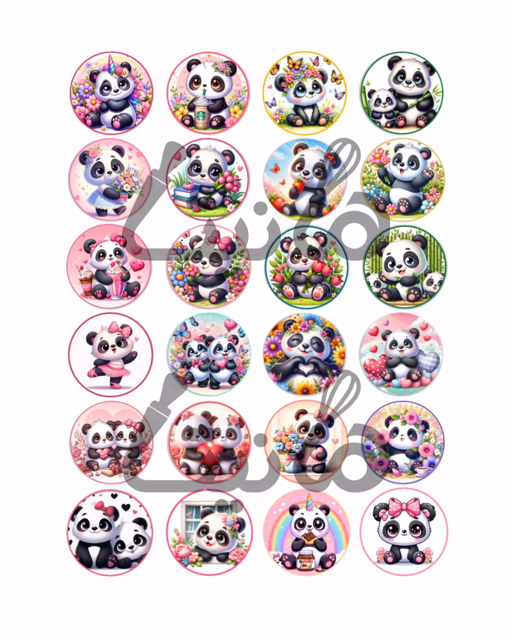استیکر خوراکی پاندا کد 135