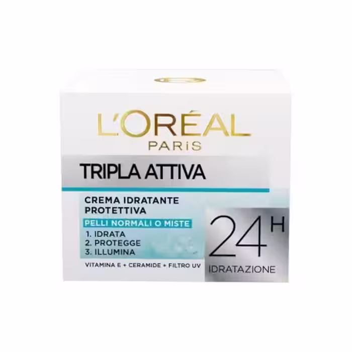 کرم مرطوب کننده و آبرسان24ساعته لورال50میلLOREAL TRIPLA ATTIVA