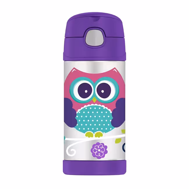 بطری فلزی نوشیدنی ترموس مدل owls