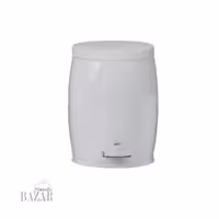 سطل زباله پدالدار 14 لیتری مدل خمره ای سفید فلزی بهازکالا 16626089