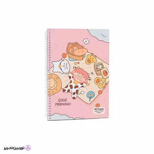 دفتر دوخط زبان 60 برگ کد317 pitico