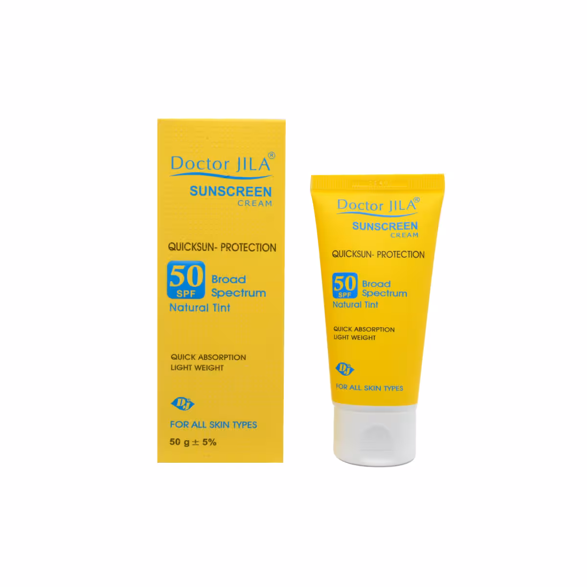 کرم ضد آفتاب SPF50 رنگ طبیعی کوئیک سان_ پروتکشن 50گرم Doctor Jila