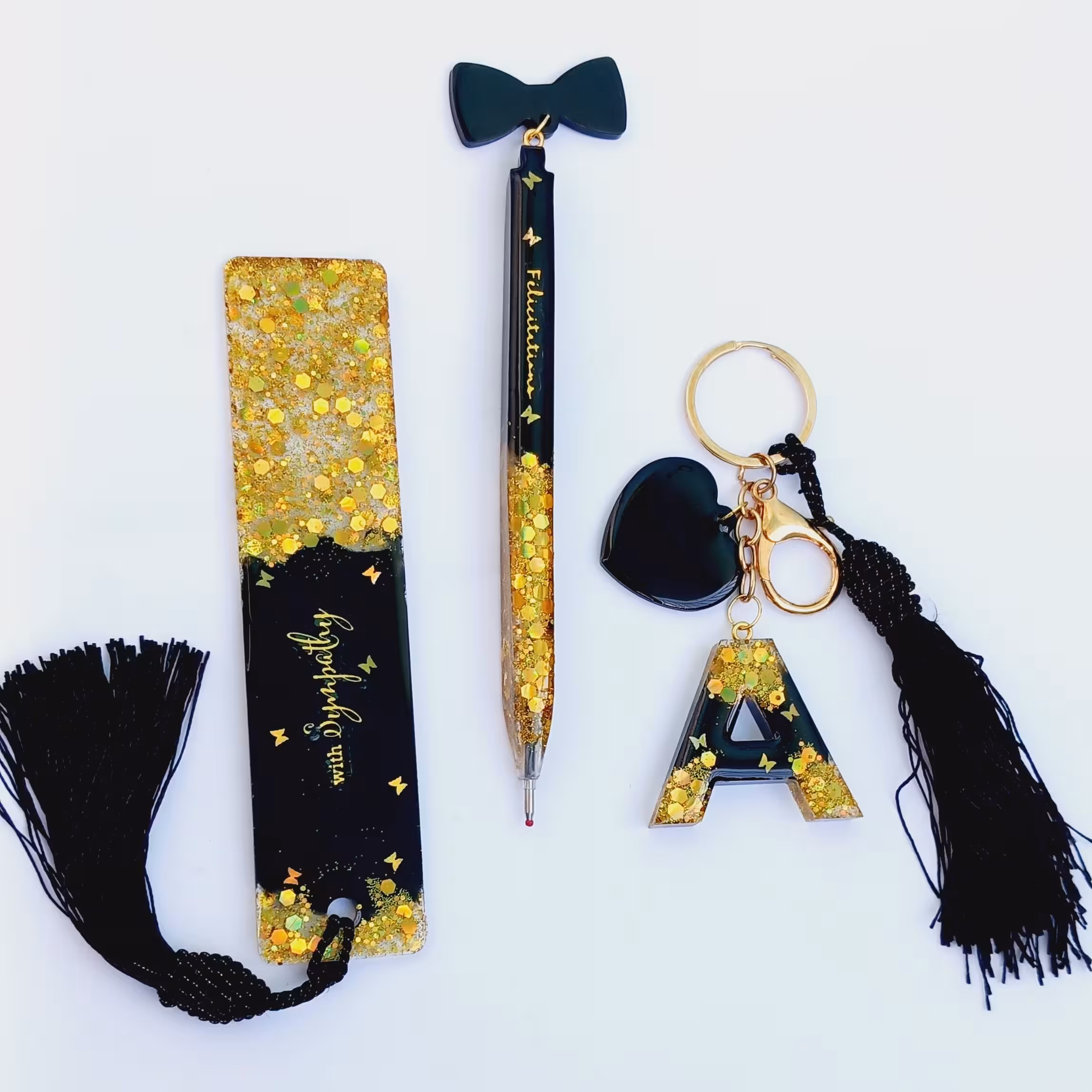 ست خودکار بوکمارک جاسویچی رزینی مشکی