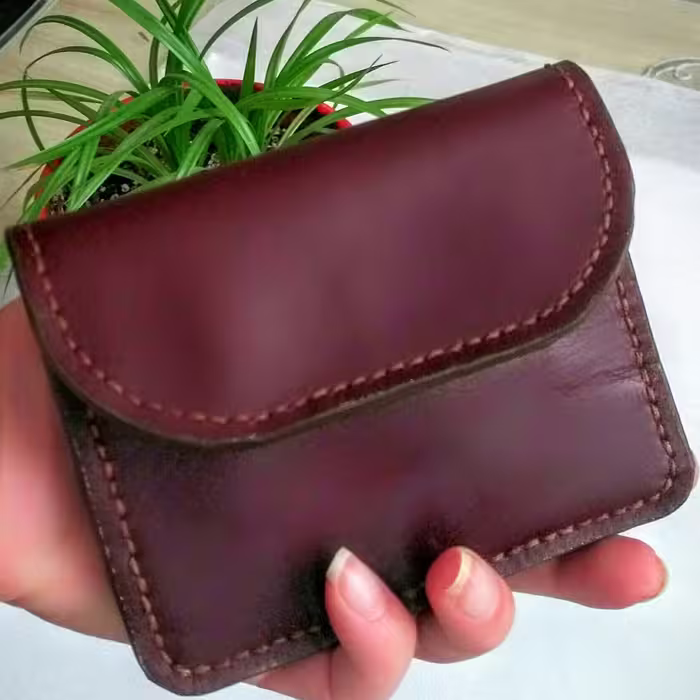 کیف جا کارتی و مدارک با چرم طبیعی گاوی صددرصد دست دوز