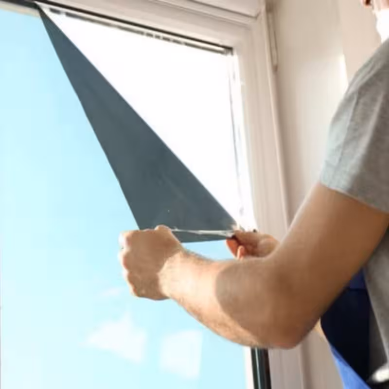 نانو ویندوفیلم و برچسب عایق حرارتی شیشه(نیمه رفلکس نقره ای)