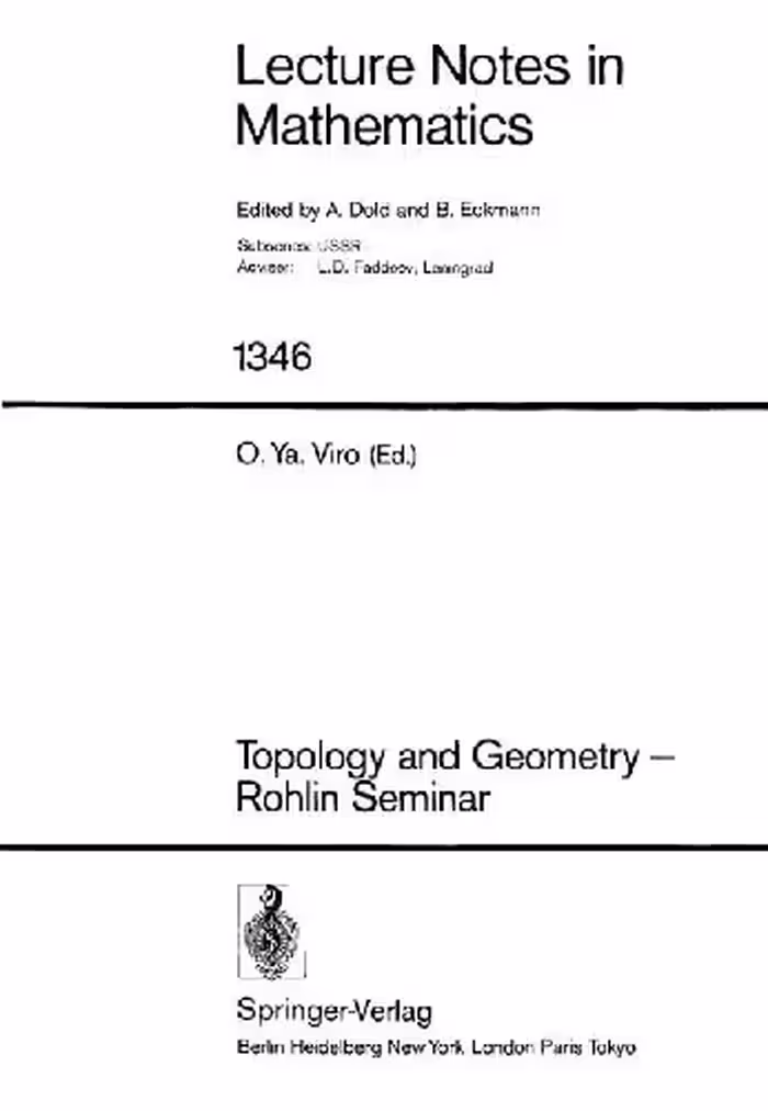 خرید و دانلود نسخه کامل کتاب Topology and geometry: Rohlin seminar