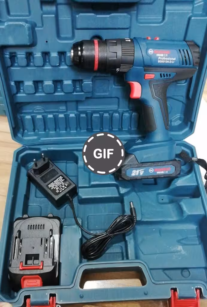 دریل شارژی چکشی 21 ولت 13 میلیمتر بوشان سه نظام فلزی مدل BS6013A